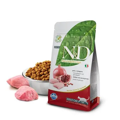 N&D TAHILSIZ TAVUK NAR YETİŞKİN KEDİ MAMASI 10 KG