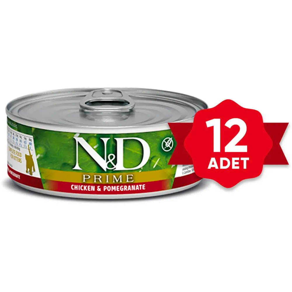 N&D TAVUK NAR TAHILSIZ YAVRU KEDİ KONSERVESİ 12X80G