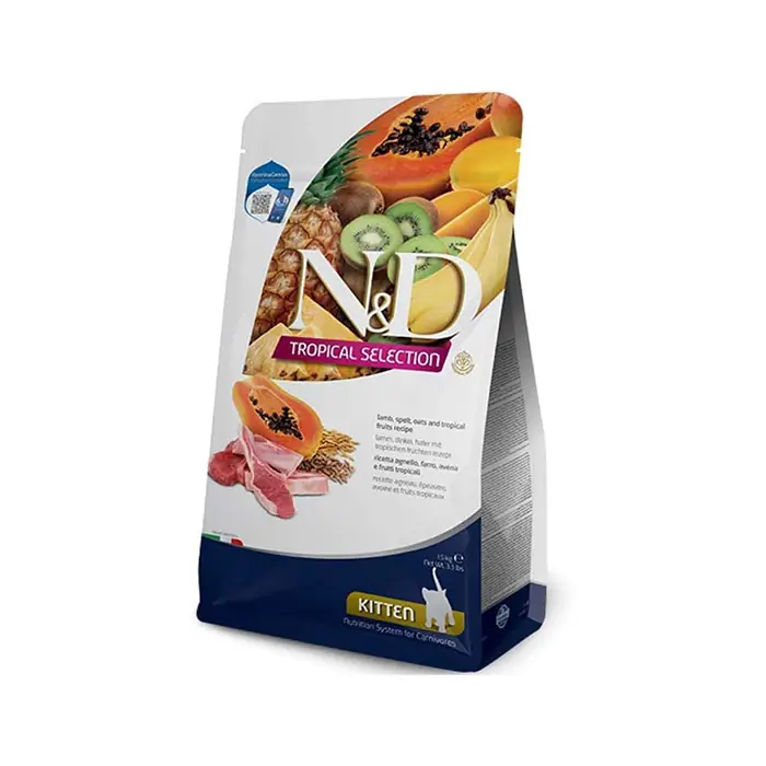 N&D TROPİCAL KUZU ETLİ YAVRU KEDİ MAMASI 1,5KG