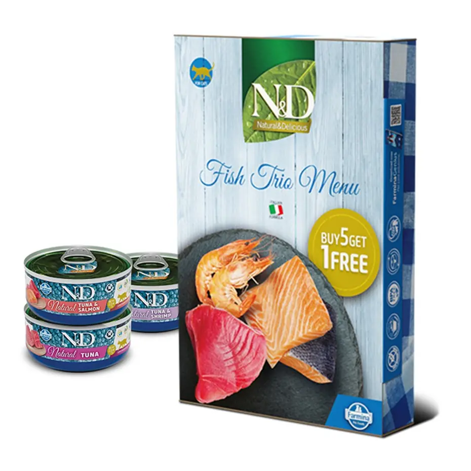 ND BALIKLI TRİO MENÜ KEDİ KONSERVE MAMASI 6X70GR