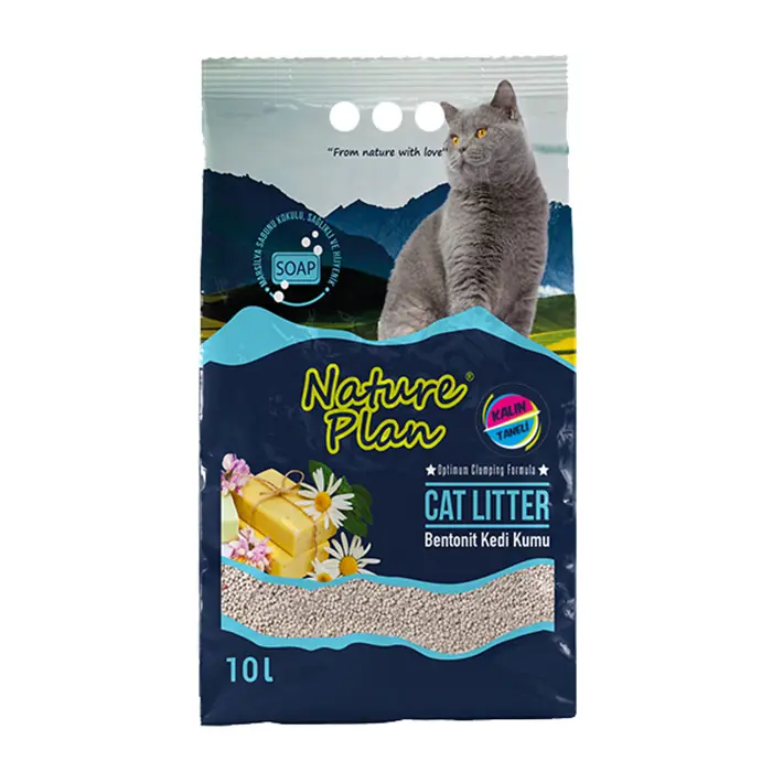 NATURE PLAN KALIN TANELİ MARSİLYA SABUN KOKULU BENTONİT KEDİ KUMU 10 LT