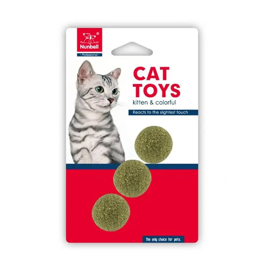 NUNBELL CATNİP TOP KEDİ OYUNCAĞI 2,5CM 3'LÜ