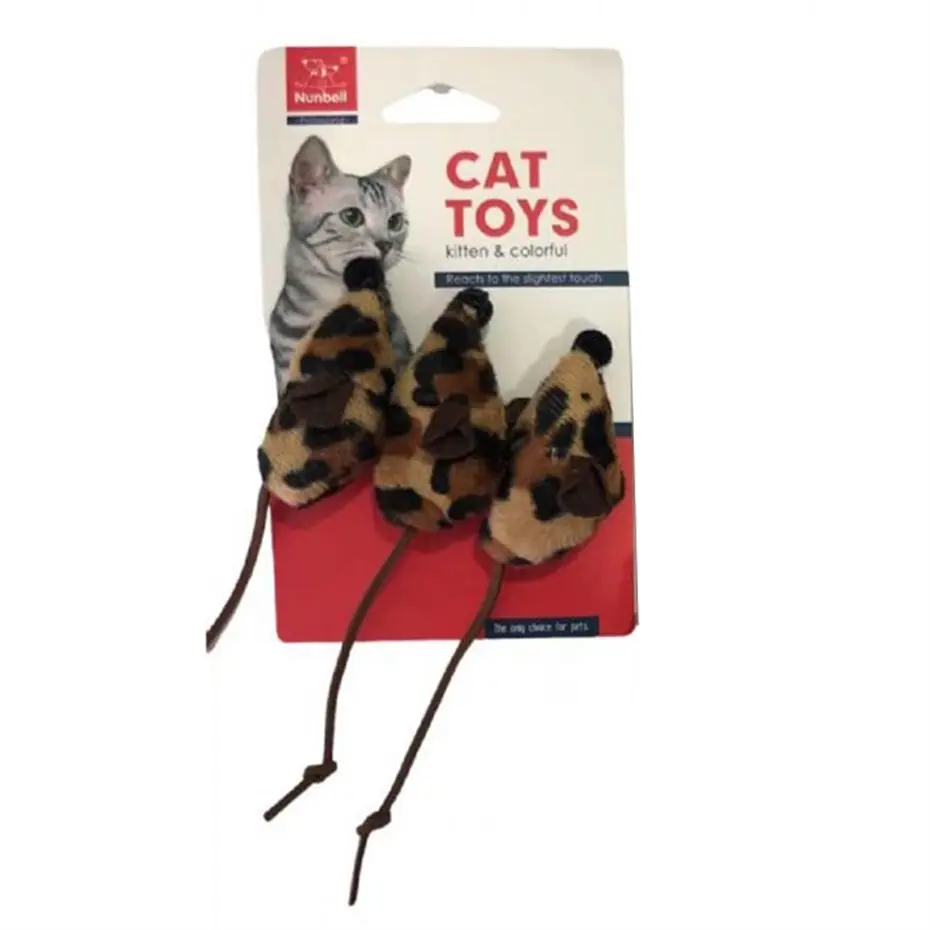 NUNBELL TÜYLÜ FARE KEDİ OYUNCAĞI 3'LÜ