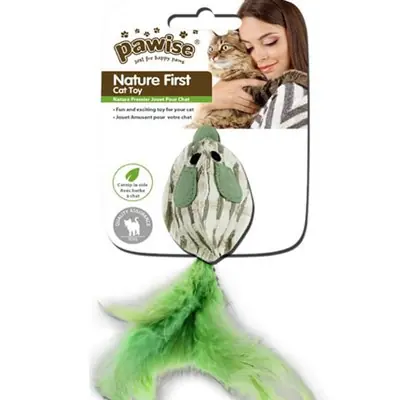 PAWİSE ÖRGÜ HASIR KEDİ OTLU ÇINGIRAKLI OYUNCAK 8 CM