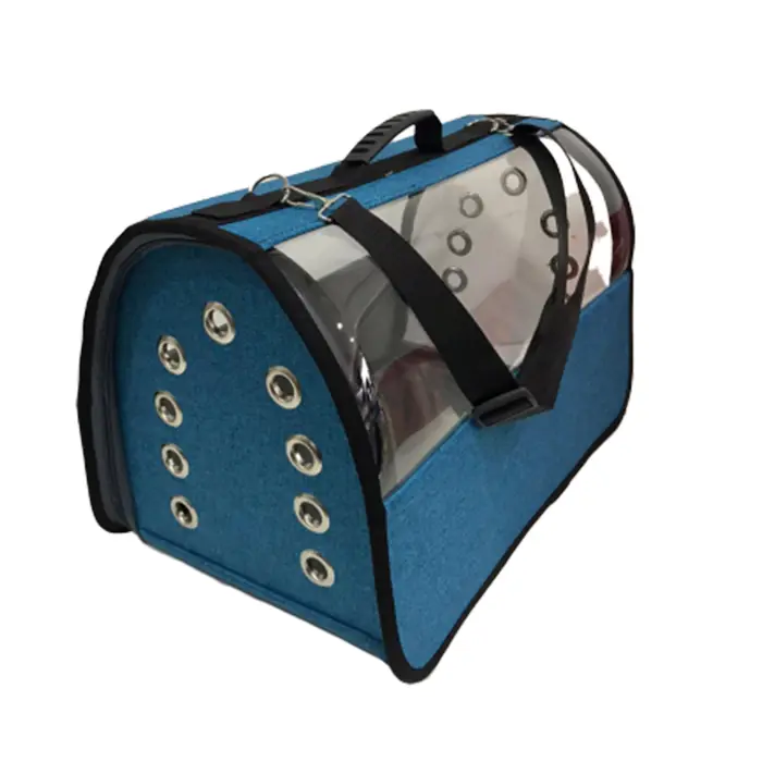 PET PRETTY FLY BAG ŞEFFAF ÇANTA BÜYÜK BOY MAVİ 30X30X49CM
