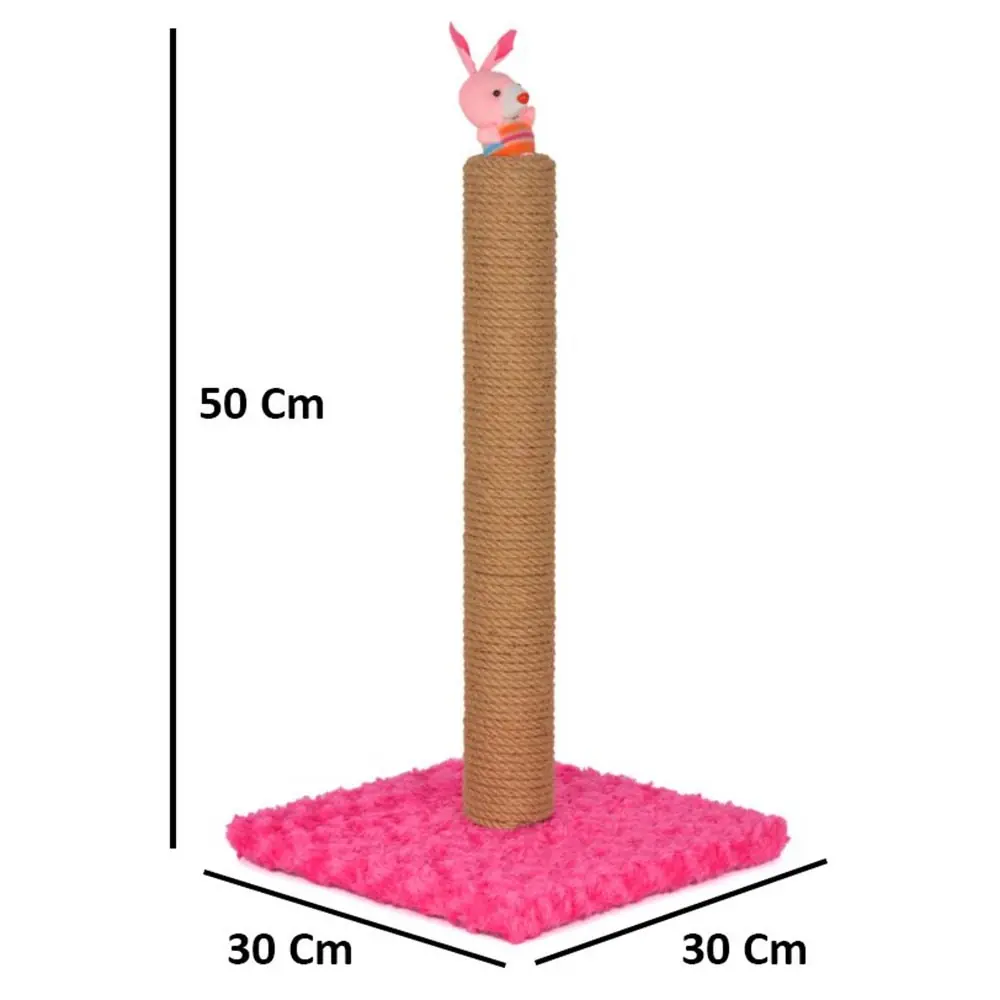 PET PRETTY OYUNCAKLI İNCE KEDİ TIRMALAMA TAHTASI 50 CM PEMBE