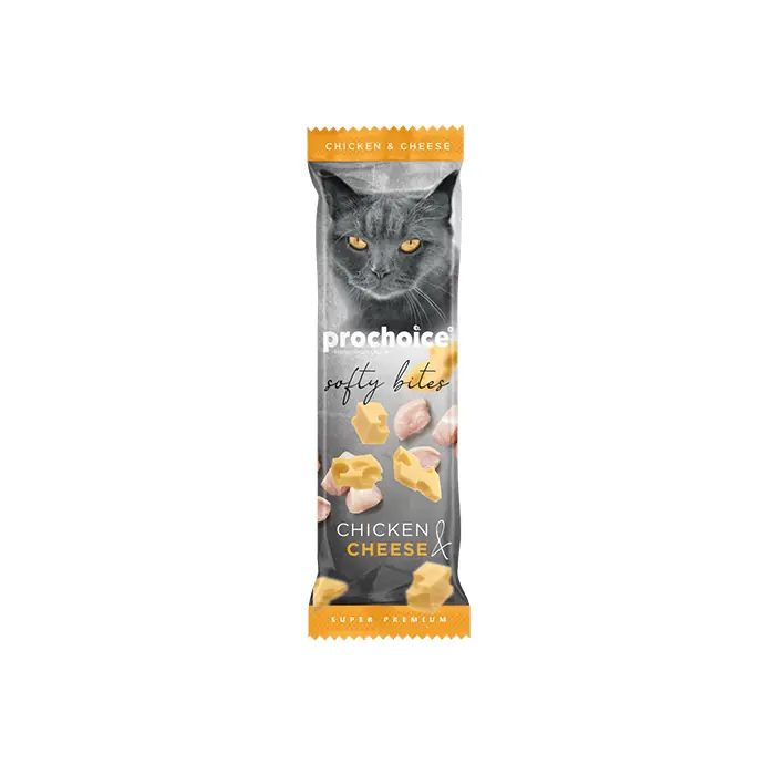 PRO CHOİCE SOFTY BİTES TAVUKLU VE PEYNİRLİ YUMUŞAK KEDİ ÖDÜL MAMASI 10GR