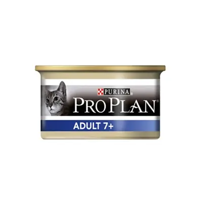 PRO PLAN ADULT +7 TON BALIKLI YAŞLI KEDİ KONSERVESİ 85 GR