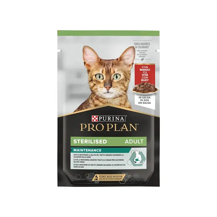 PRO PLAN BİFTEKLİ STERİL POUCH KISIR KEDİ KONSERVESİ 85 GR