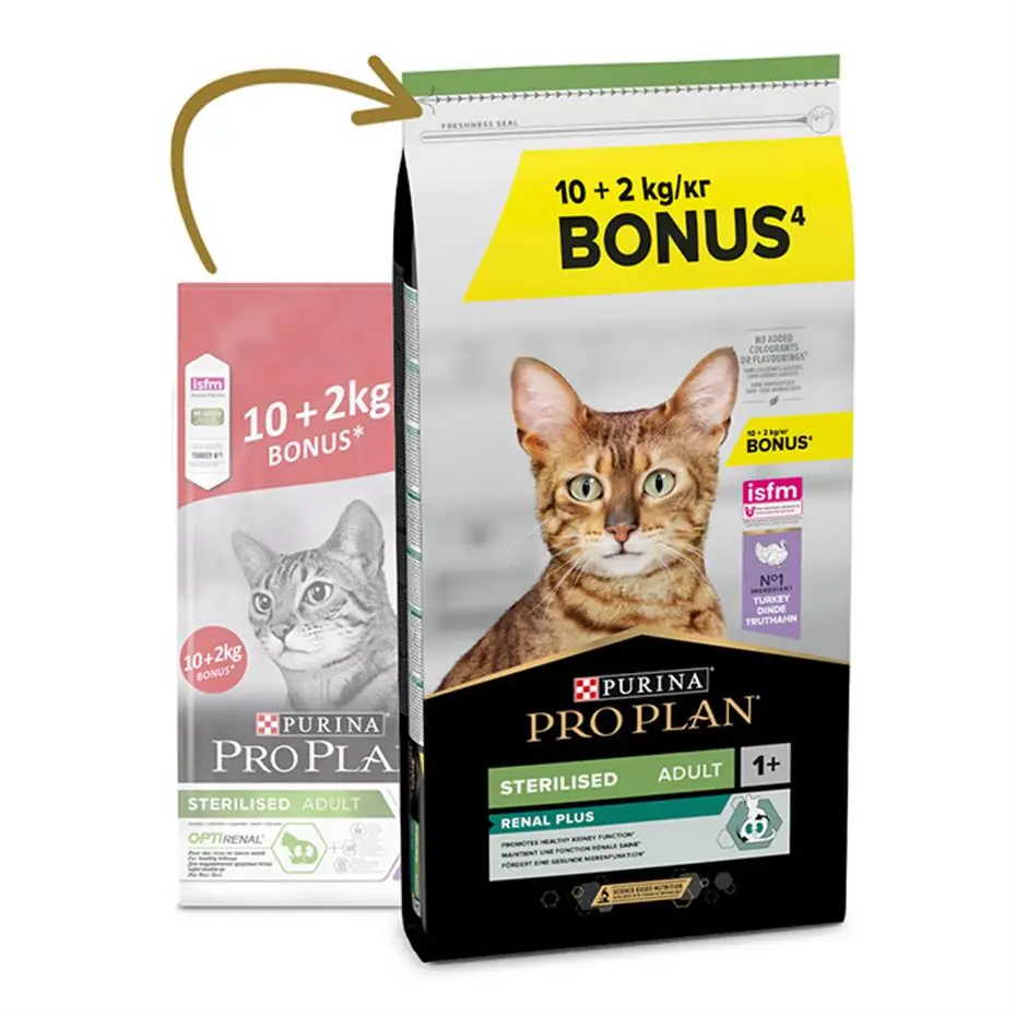 PRO PLAN STERİLİSED KISIRLAŞTIRILMIŞ HİNDİ ETLİ KEDİ MAMASI 10 + 2 KG