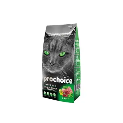 PROCHOİCE KUZU ETLİ PİRİNÇLİ YETİŞKİN KEDİ MAMASI 2 KG