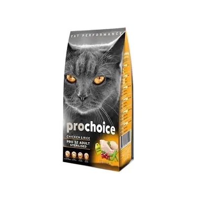 PROCHOİCE KISIRLAŞTIRILMIŞ TAVUKLU PİRİNÇLİ YETİŞKİN KEDİ MAMASI 15 KG