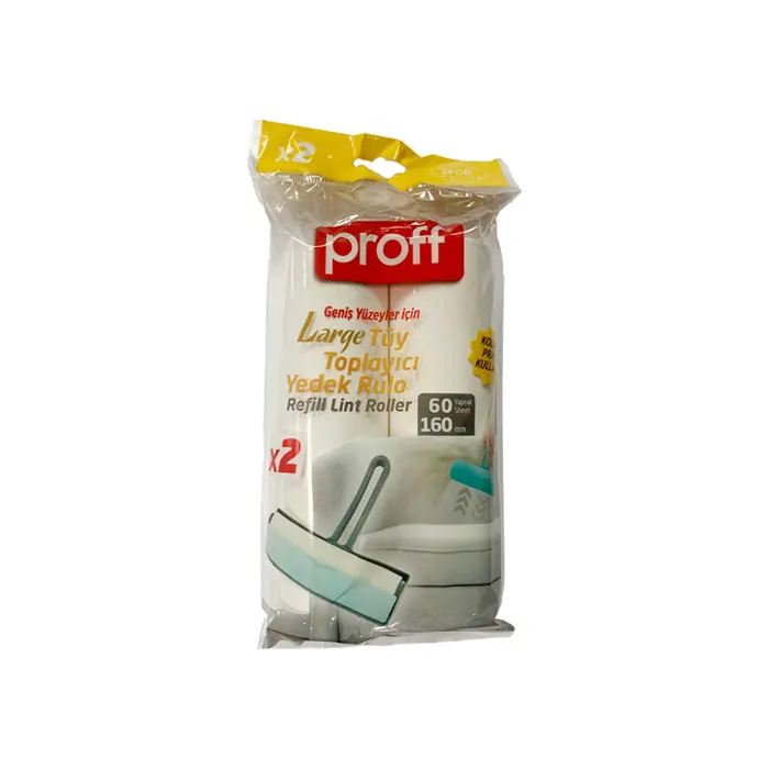 PROFF TÜY TOPLAYICI YEDEK RULO 2'Lİ LARGE 16 CM 60 YAPRAK