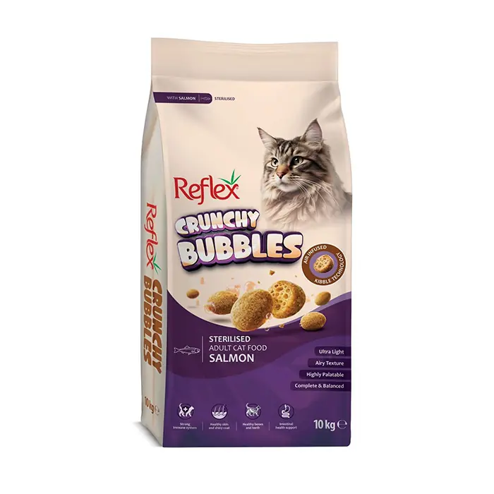 REFLEX CRUNCHY BUBBLES SOMONLU KISIRLAŞTIRILMIŞ KEDİ MAMASI 10KG