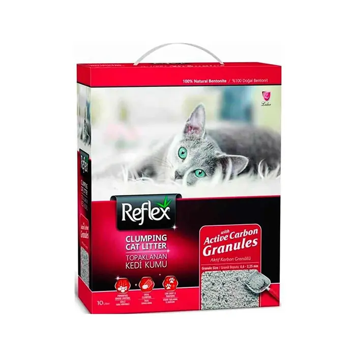 REFLEX GRANÜL AKTİF KARBONLU SÜPER HIZLI TOPAKLANAN KEDİ KUMU 10LT