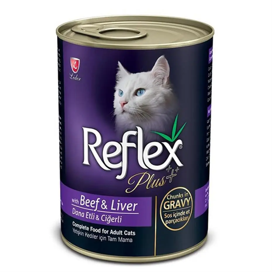 REFLEX PLUS BİFTEK CİĞERLİ KEDİ KONSERVESİ 400 GR