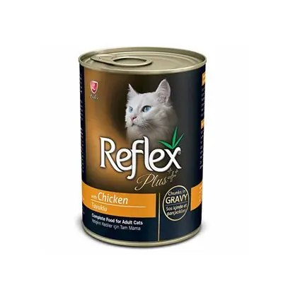 REFLEX PLUS GRAVY TAVUKLU YETİŞKİN KEDİ KONSERVESİ 400 GR