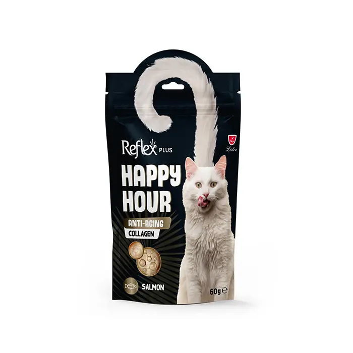 REFLEX PLUS HAPPY HOUR ANTİ AGİNG COLLAGEN SOMONLU KEDİ ÖDÜLÜ 60 GR