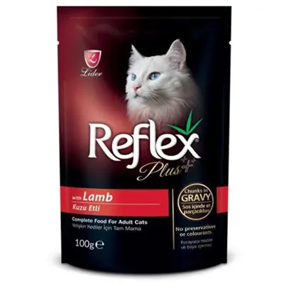 REFLEX PLUS KUZU ETLİ POUNCH KEDİ KONSERVESİ 100 GR