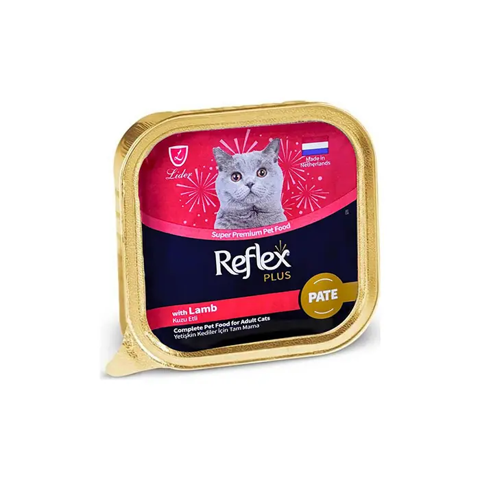 REFLEX PLUS PATE KUZU ETLİ YAŞ KEDİ MAMASI 85GR