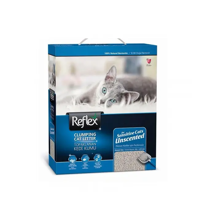 REFLEX SENSİTİVE KOKUSUZ HASSAS KEDİLER İÇİN HIZLI TOPAKLANAN KEDİ KUMU 10LT