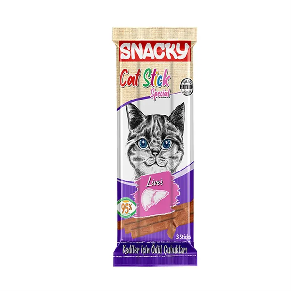 SNACKY CİĞERLİ KEDİ STİCK ÖDÜL 3X5 GR