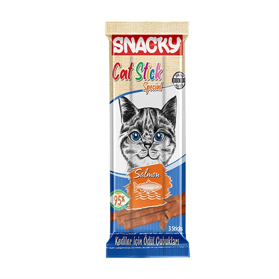SNACKY SOMONLU KEDİ STİCK ÖDÜL 3X5 GR