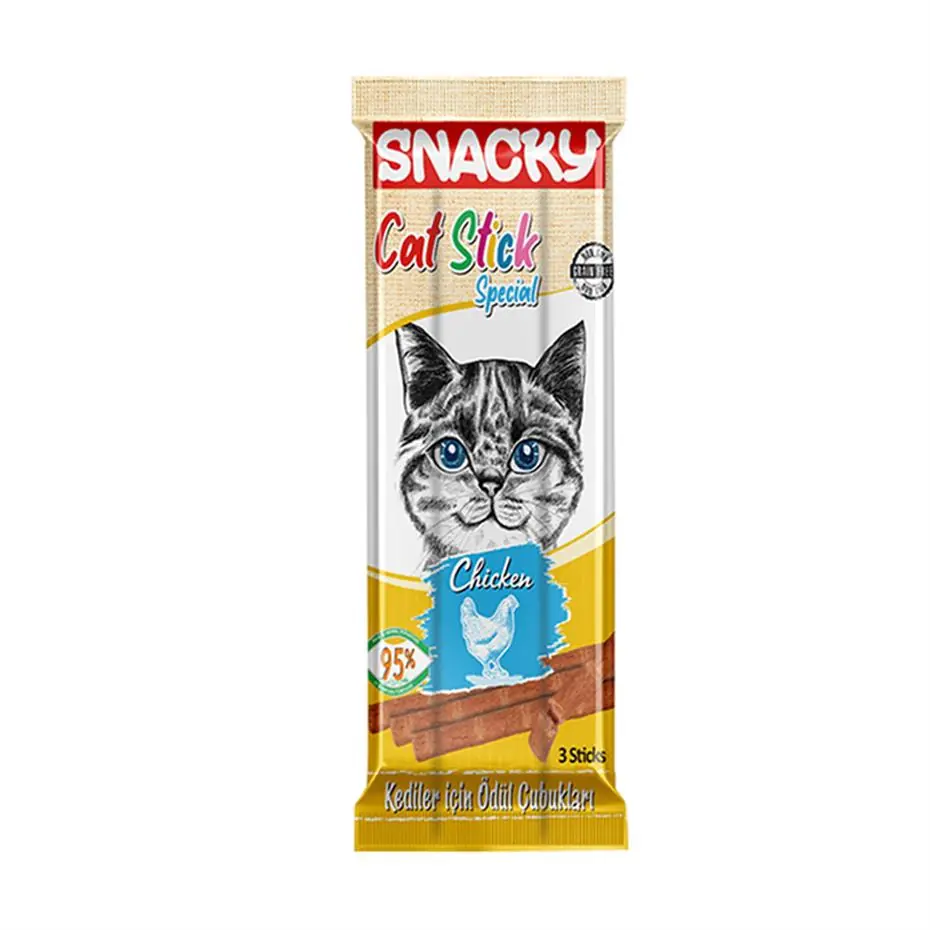 SNACKY TAVUKLU KEDİ STİCK ÖDÜL 3X5 GR