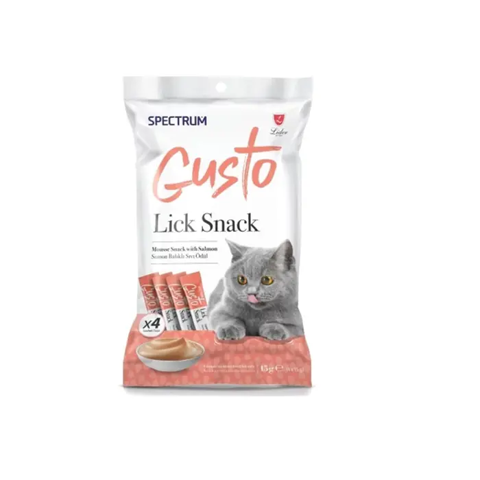 SPECTRUM GUSTO SOMONLU SIVI KEDİ ÖDÜL MAMASI 15GR (4'LÜ)