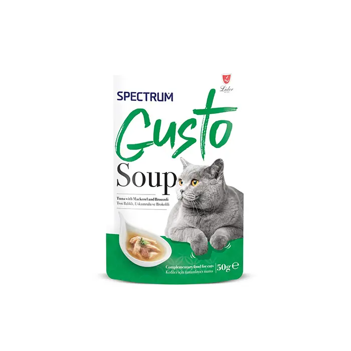 SPECTRUM GUSTO TON BALIKLI USKUMRULU VE BROKOLİLİ KEDİ ÇORBASI 50GR