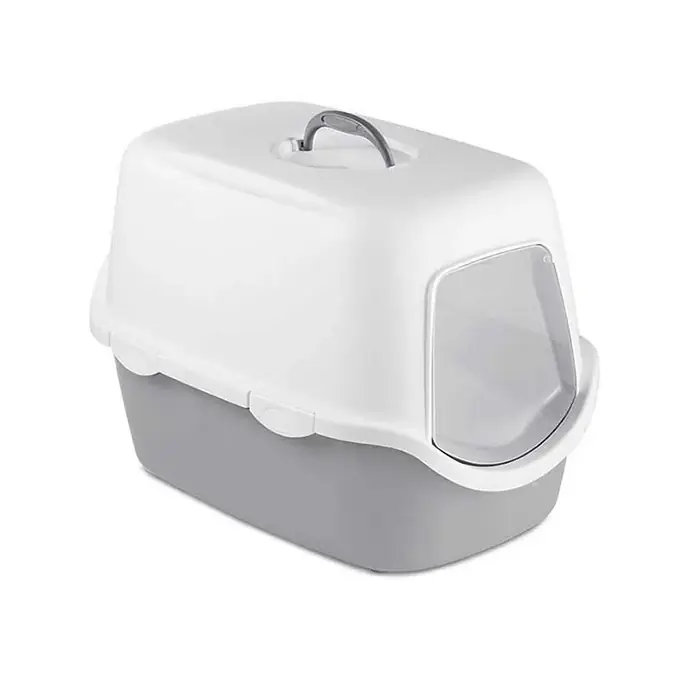 STEFANPLAST CATHY KAPALI KEDİ TUVALETİ GRİ 56X40X40CM