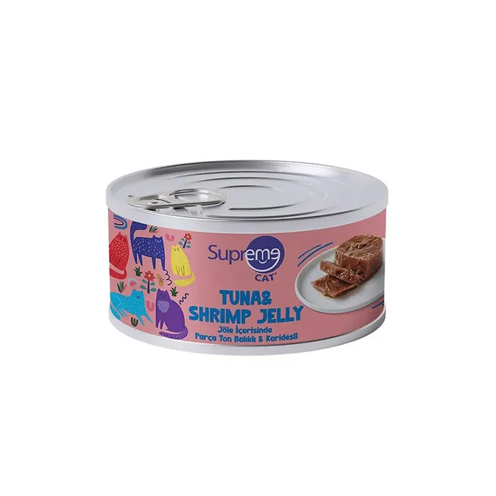 SUPREME PARÇA TON BALIKLI VE KARİDESLİ YAŞ KEDİ MAMASI 85GR