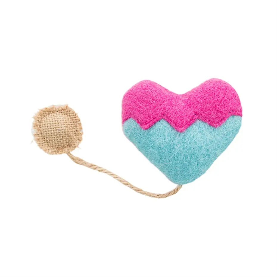 TRİXİE KEDİ OTLU JUT KALP KEDİ OYUNCAĞI 8CM-18CM