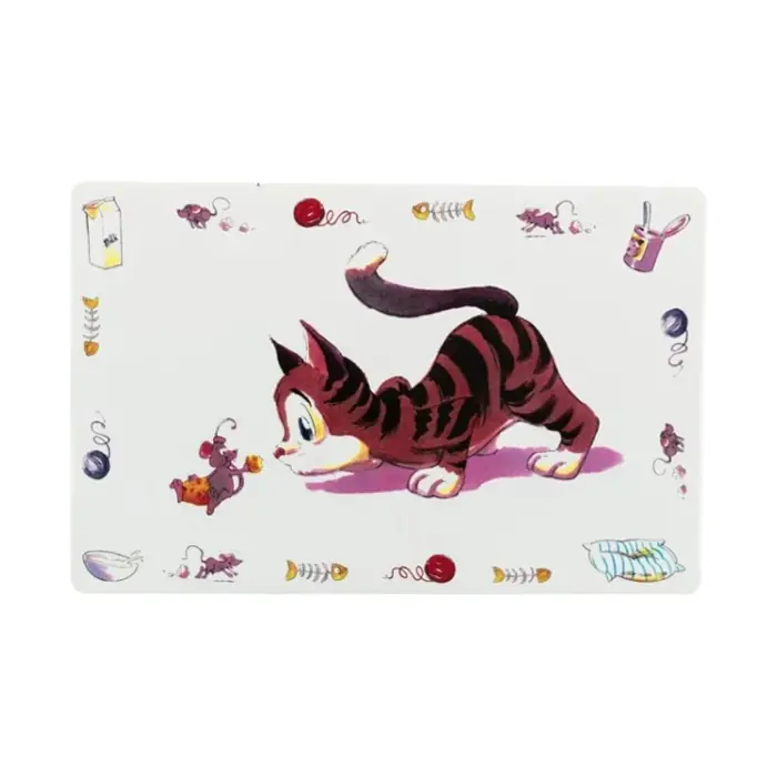 TRİXİE KEDİ-FARE FİGÜRLÜ MAMA VE SU KABI SERVİS ALTLIĞI 44X28CM