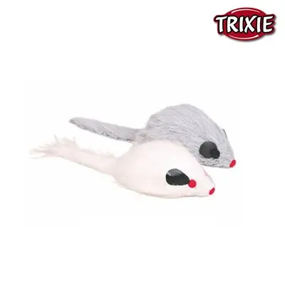 TRİXİE TÜYLÜ SESLİ PELUŞ FARE KEDİ OYUNCAĞI 9 CM