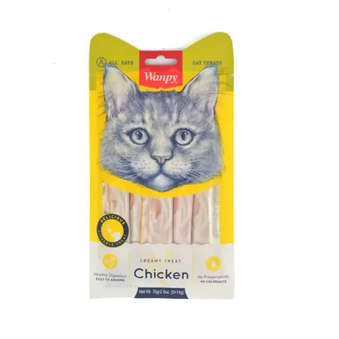 WANPY TAVUK LİKİT KEDİ ÖDÜLÜ 5X14 GR