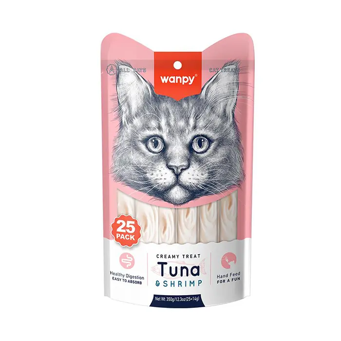WANPY TON BALIKLI VE KARİDESLİ KREMA KEDİ ÖDÜLÜ 25X14GR