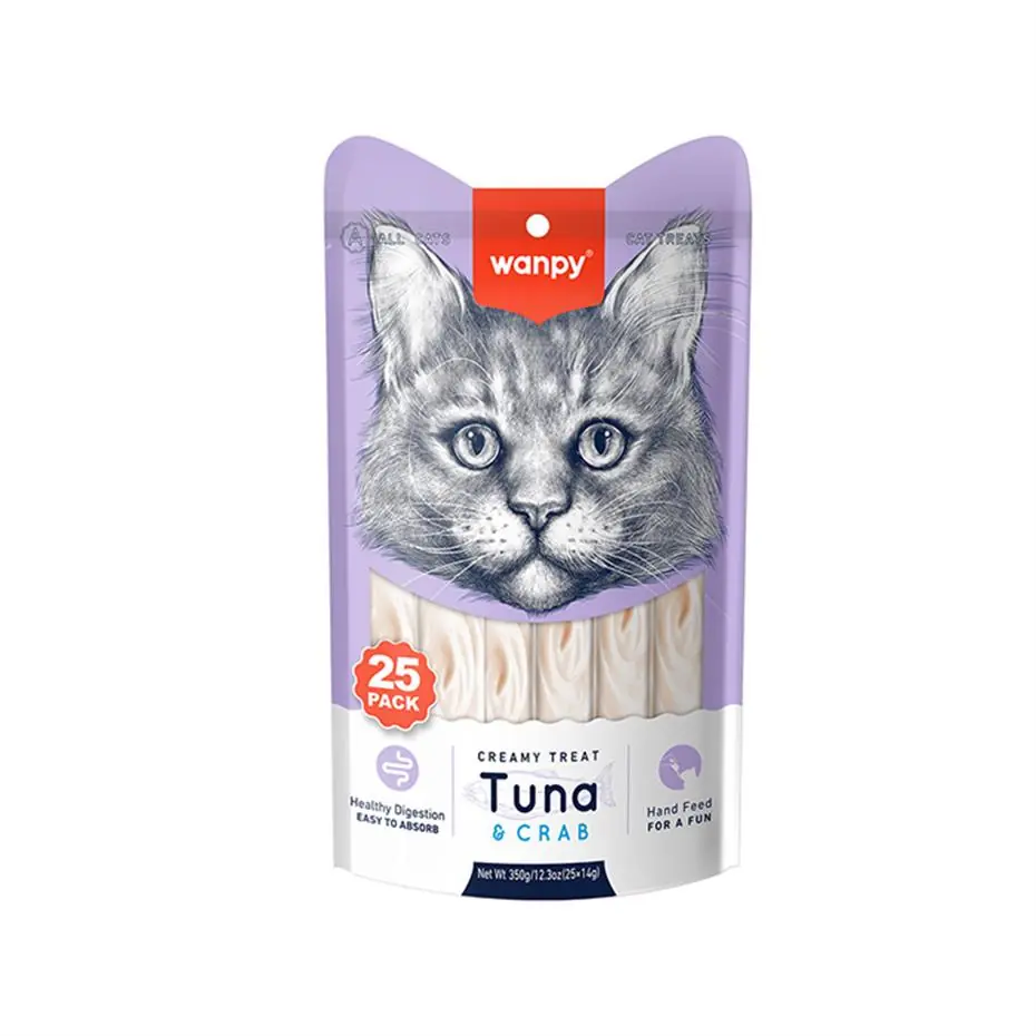 WANPY TON BALIKLI VE YENGEÇLİ KREMA KEDİ ÖDÜLÜ 25X14GR