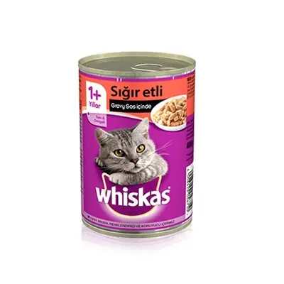 WHİSKAS GRAVY SOSLU SIĞIR ETLİ KEDİ KONSERVESİ 400 GR
