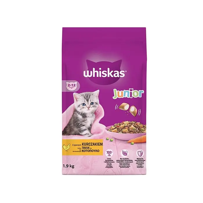 WHİSKAS JUNİOR TAVUKLU YAVRU KEDİ MAMASI 1,9 KG