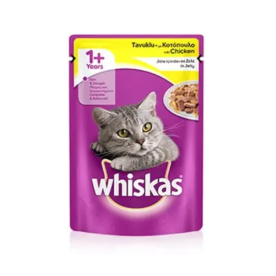 WHİSKAS POUCH JÖLELİ TAVUKLU YAŞ KEDİ MAMASI 100 GR