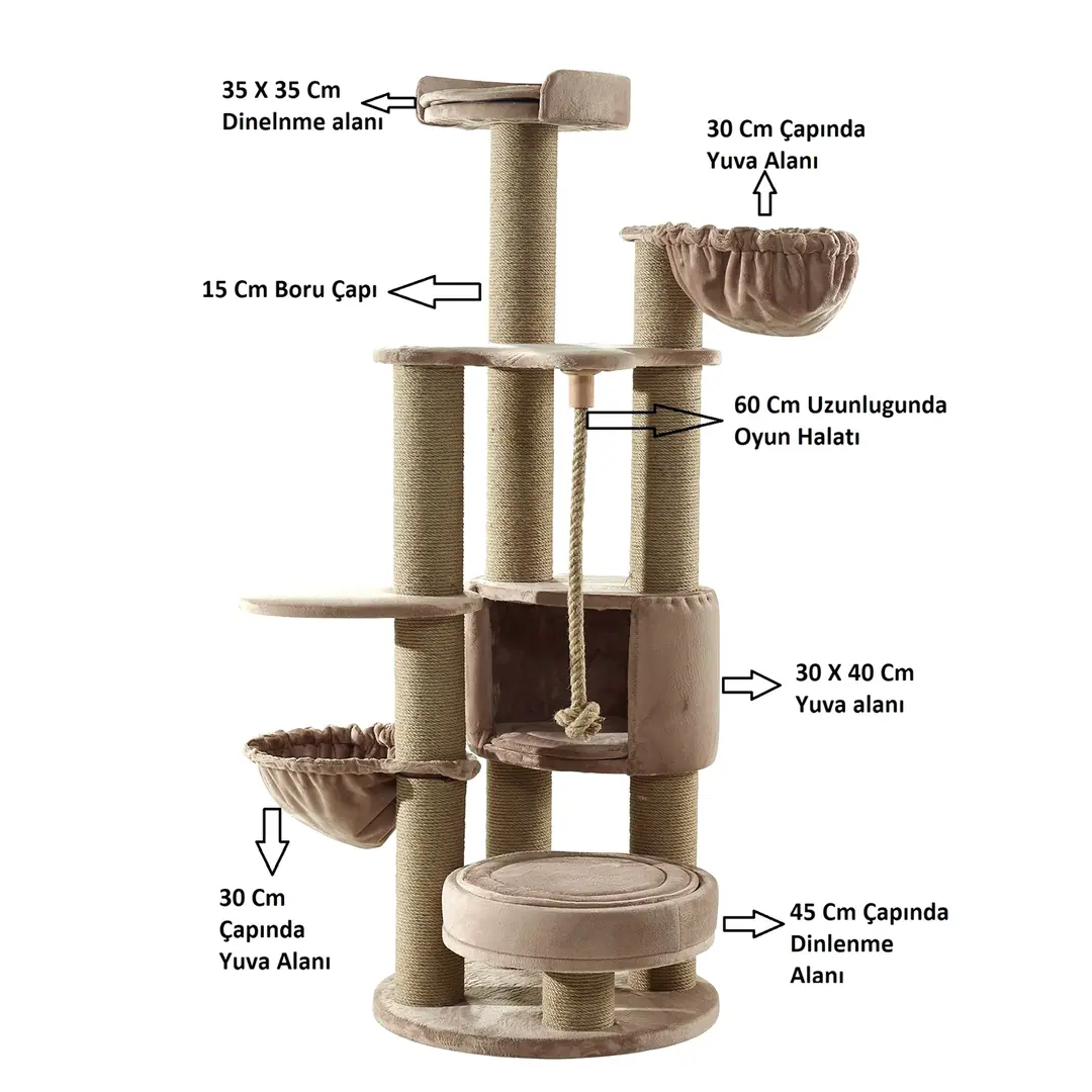 WOOLART PARİS KEDİ TIRMALAMA VE OYUN ALANI