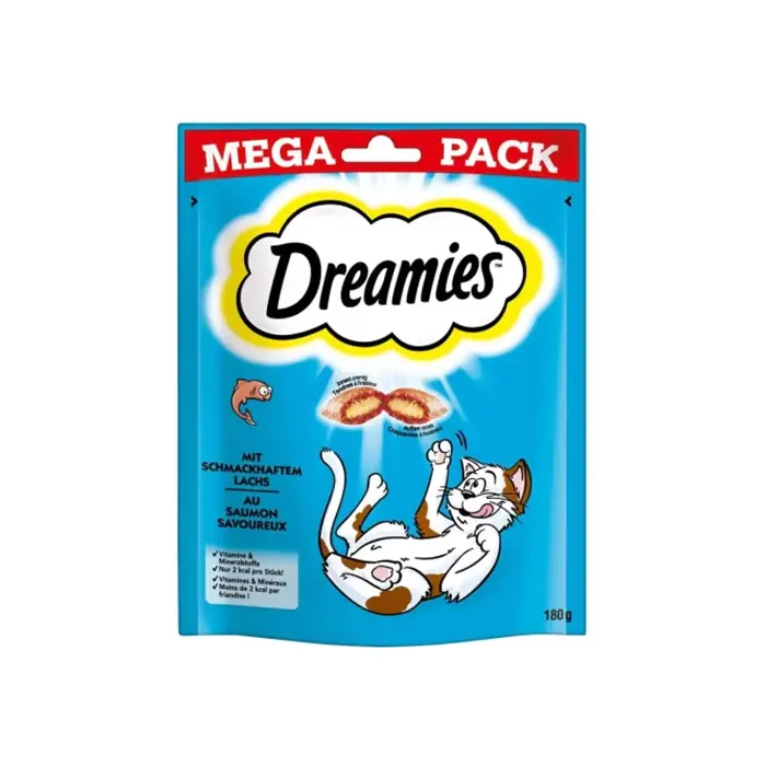 DREAMİES SOMONLU KEDİ ÖDÜLÜ MEGA PAKET 180GR