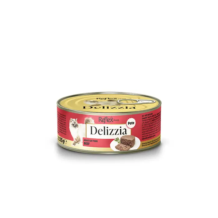 REFLEX PLUS DELİZZİA KIYILMIŞ DANA ETLİ YETİŞKİN KEDİ YAŞ MAMASI 85 GR