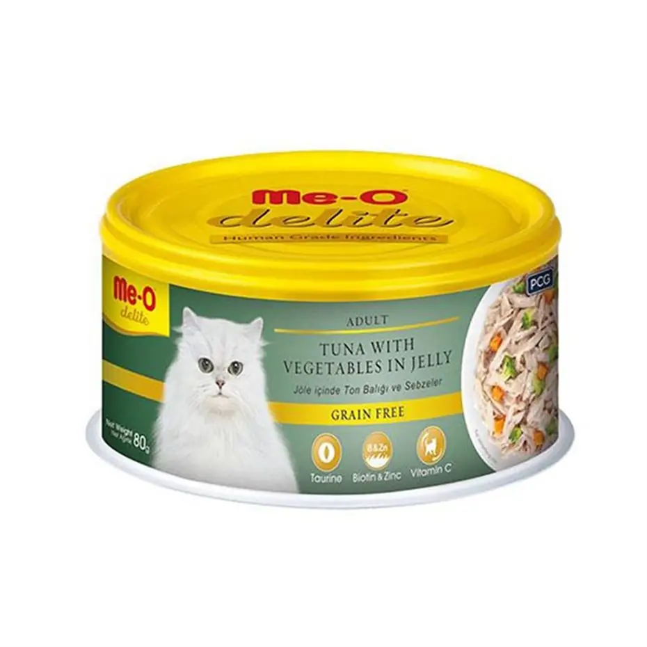 ME-O DELİTE TON BALIKLI VE SEBZELİ TAHILSIZ KEDİ KONSERVESİ 80 GR