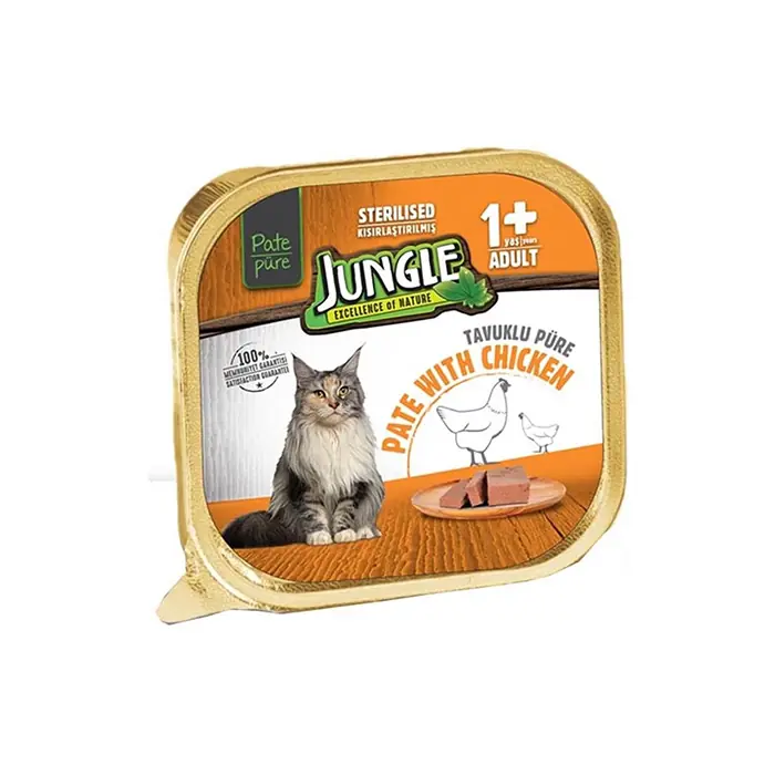 JUNGLE TAVUKLU KISIR KEDİ KONSERVESİ 100G