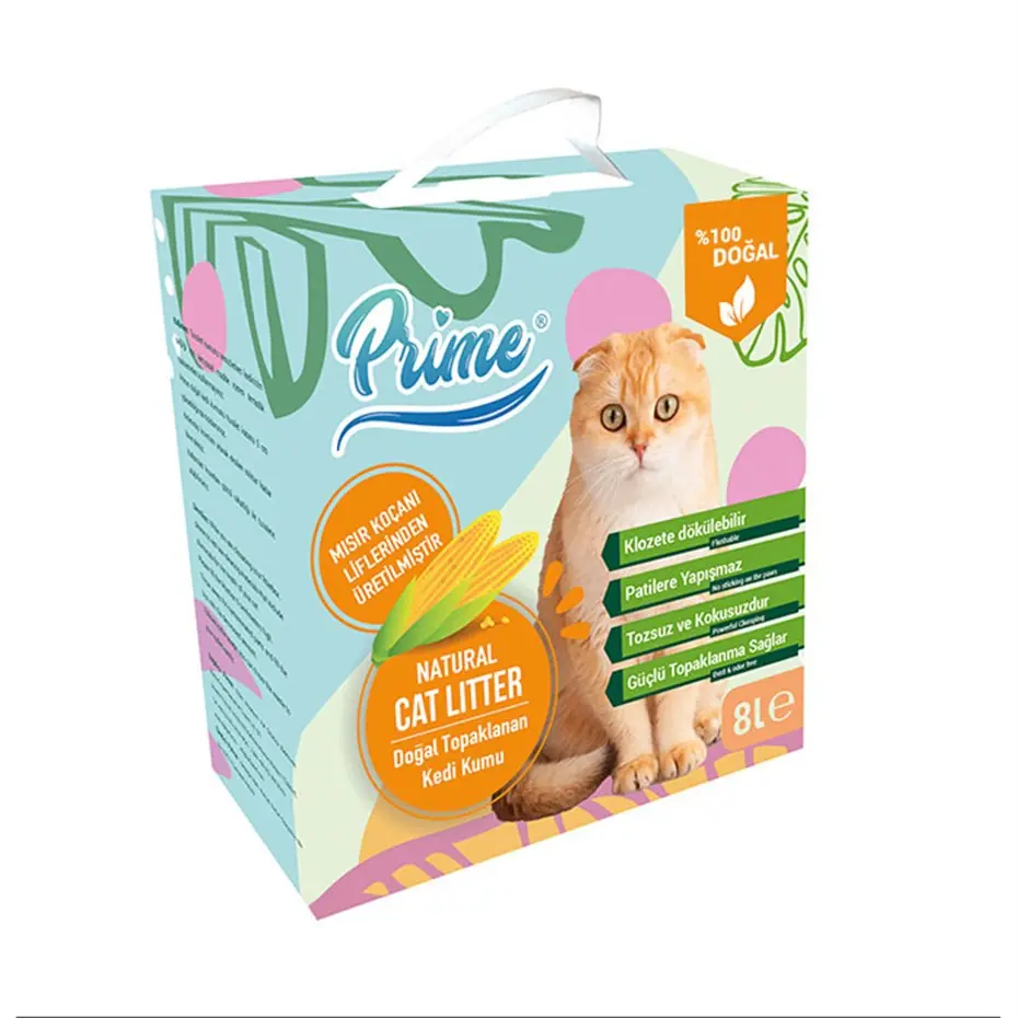 PRİME DOĞAL TOPAKLANAN KEDİ KUMU 8 LT