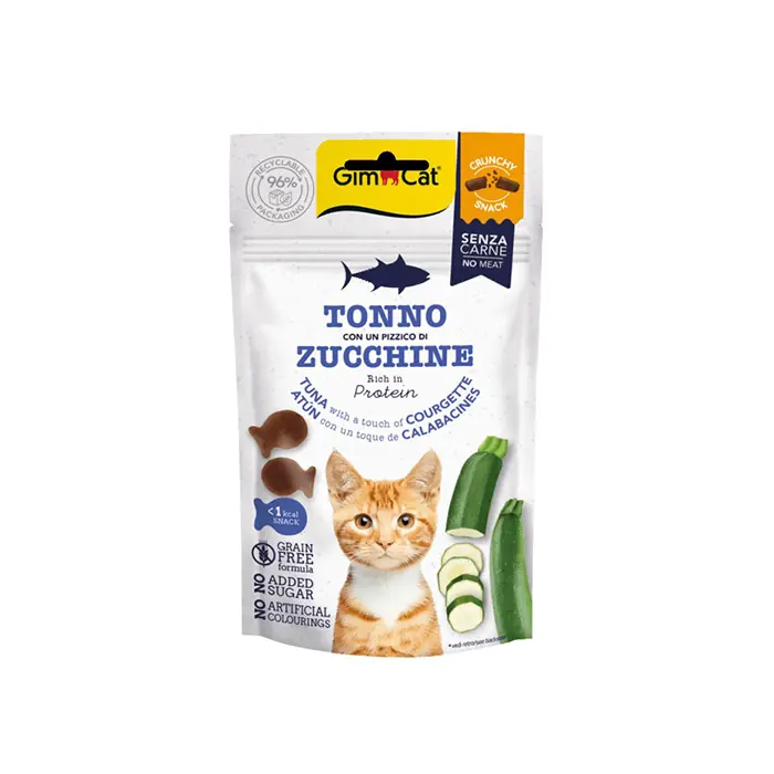 GİMCAT CRUNCHY SNACKS TON BALIKLI KABAKLI TAHILSIZ KEDİ ÖDÜLÜ 50GR