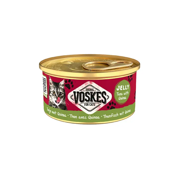 VOSKES JELLY TON BALIKLI VE KİNOALI YETİŞKİN KEDİ KONSERVESİ 85GR