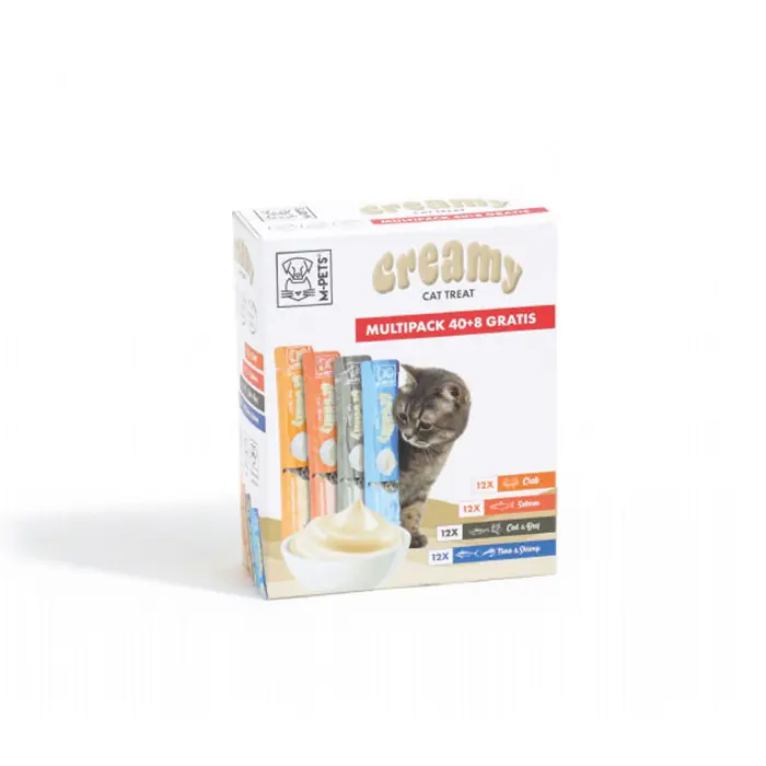 M-PETS 4 FARKLI LEZZET KARIŞIK KREMA KEDİ ÖDÜLÜ 48X15GR